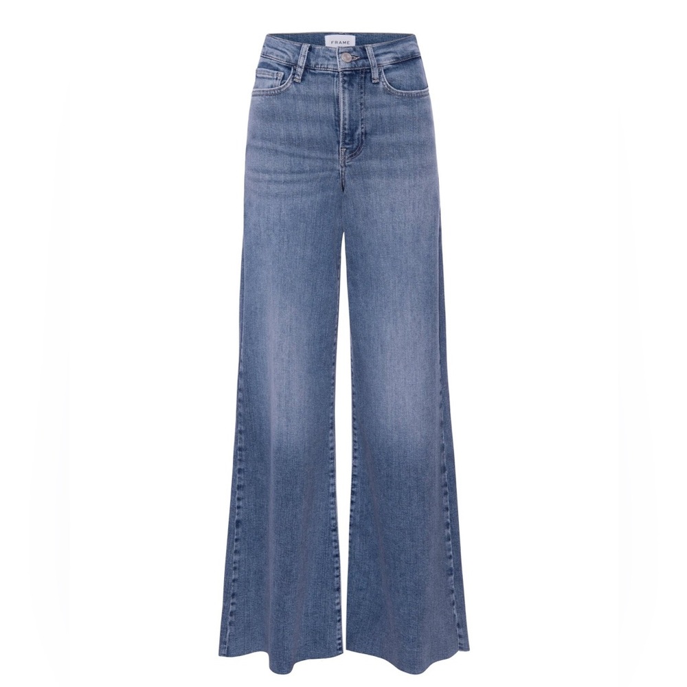 Frame Le Palazzo Crop Jeans - Size 24 - Medium Blue Wash